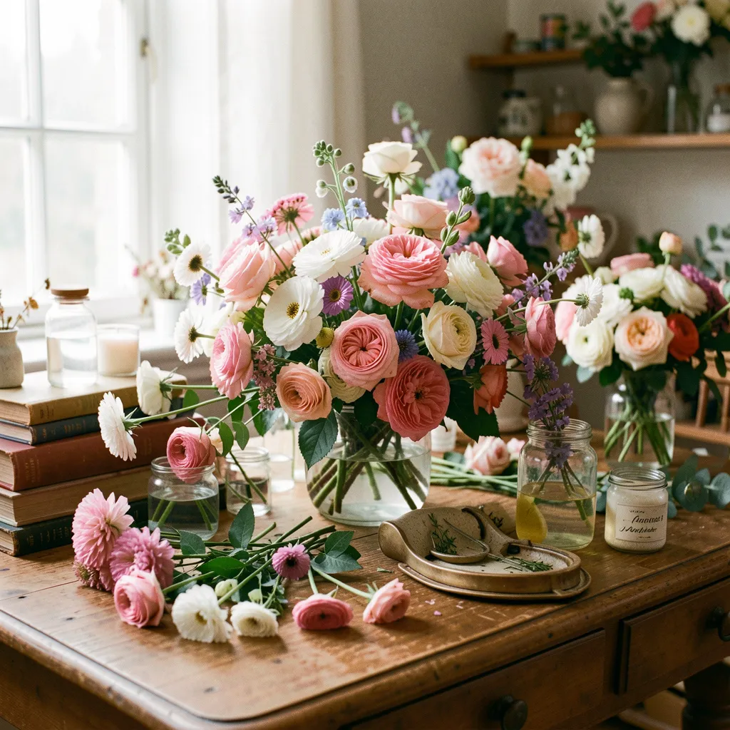 Professioneel geconserveerde bloemen